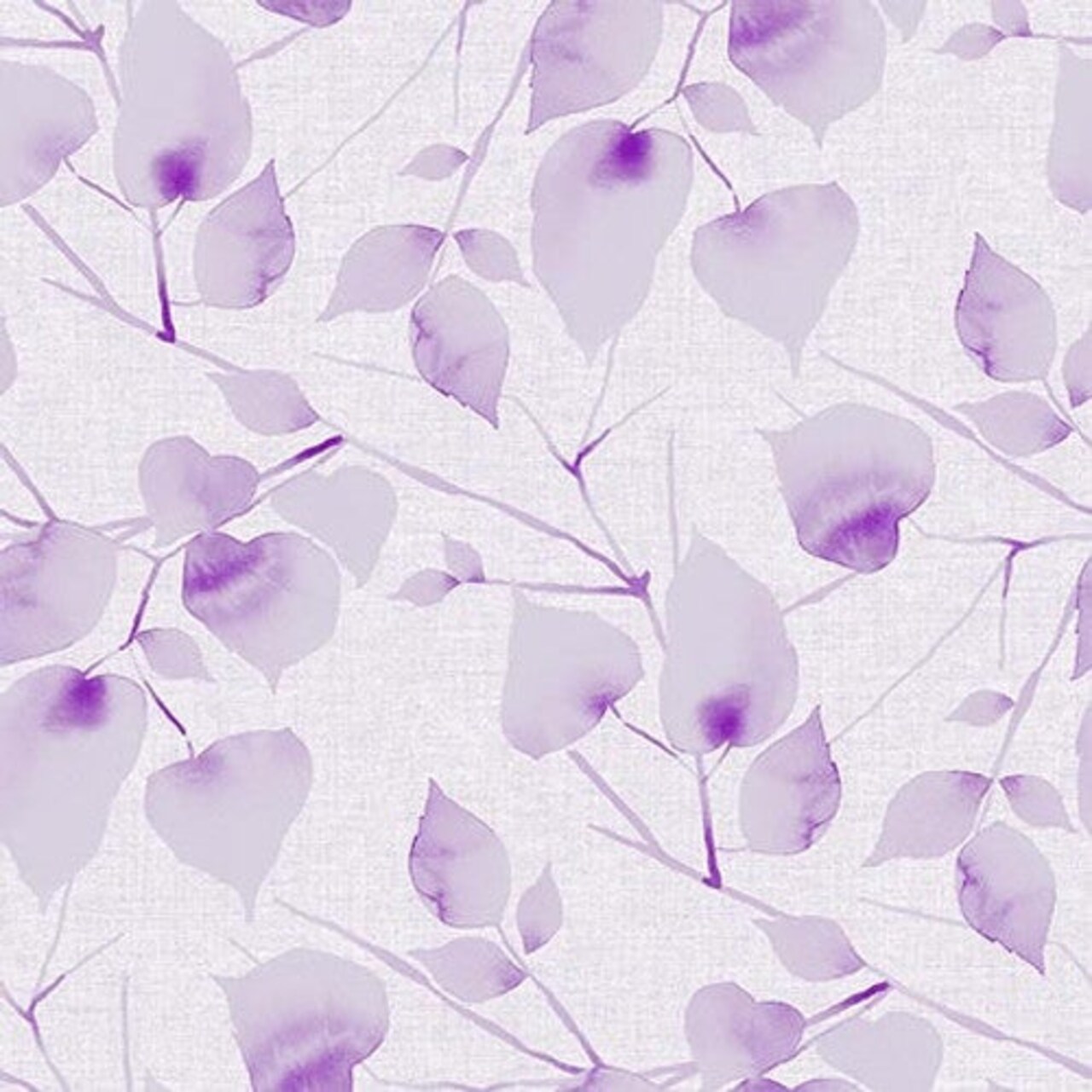 Fabric Blank Quilting Wisteria Water Color Leaves Eden 108" Wide Back by the Quarter Yard 3502-50